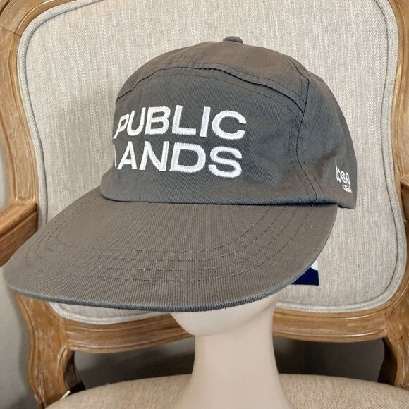 New Boco Gear Public Lands Hat Cap Gray 7 Panel Adjustable Strap 100% Cotton - Picture 6 of 12